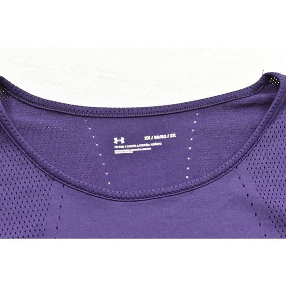 Under Armour Women's Purple Fitted Active T-Shirt Plus Size 2X - Picture 7 of 8